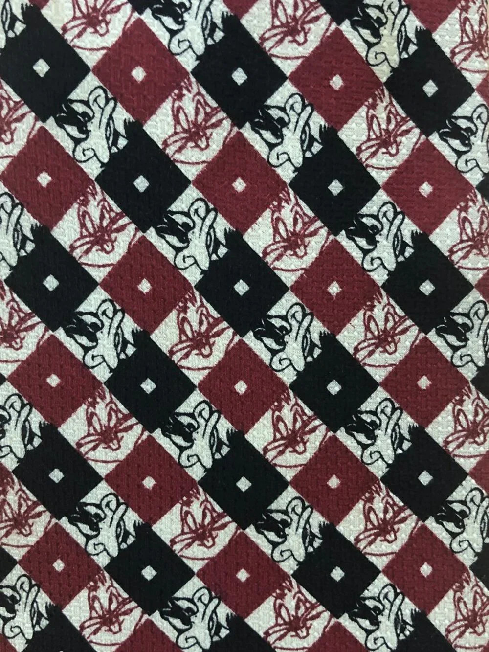 🐰 Vintage Warner Bros. Bugs Bunny 1999 Silk Necktie